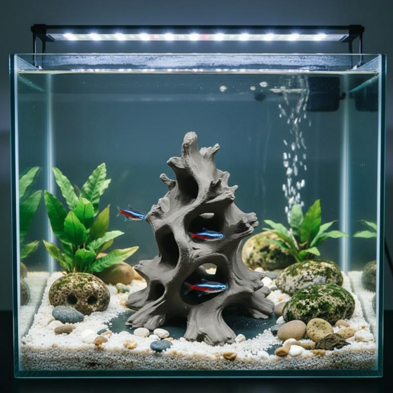 Aquarium Driftwood - Скрытая многодырочная пещера для рыб из