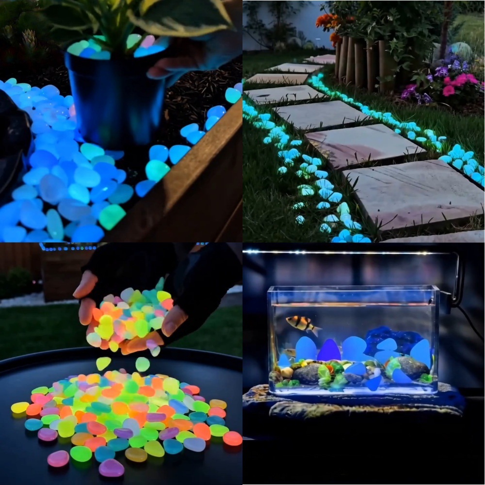 Aquarium Plant Light - Цветные светящиеся в темноте камни для
