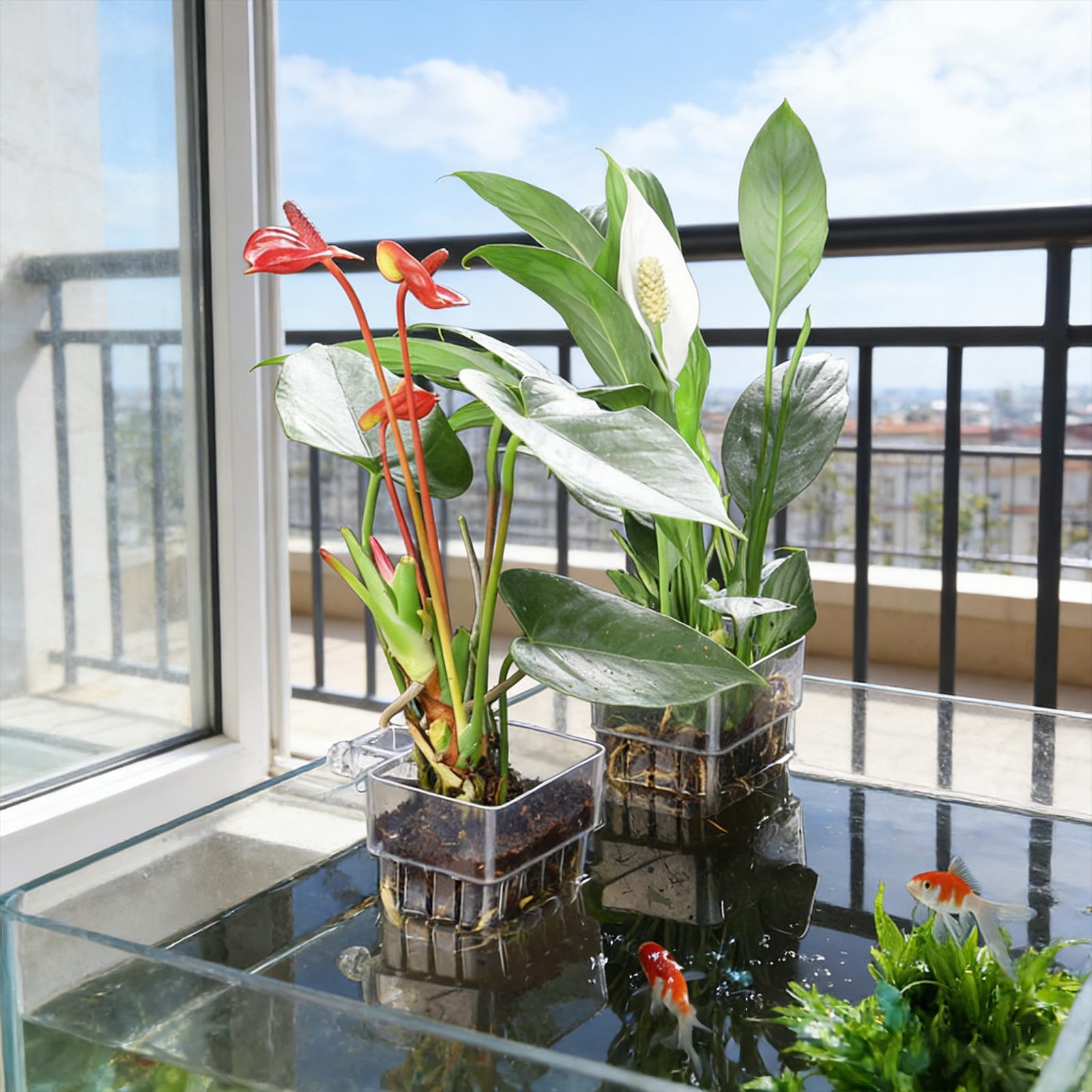 Прозрачная подвесная корзина д – обзор и цена Plant Aquarium Pot
